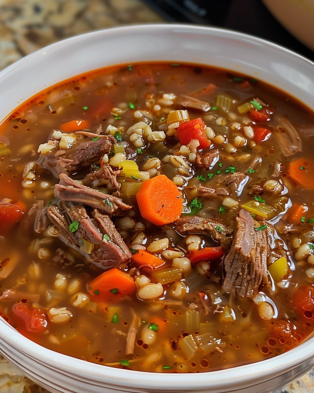Beef and Barley Soup Skinny Daily Recipes